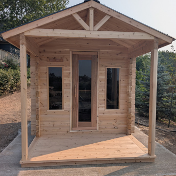 8'x8' Cabin Sauna with 4' Porch