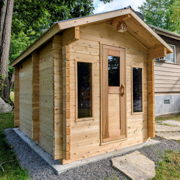 8'x8' Cabin Sauna with 4' Changeroom